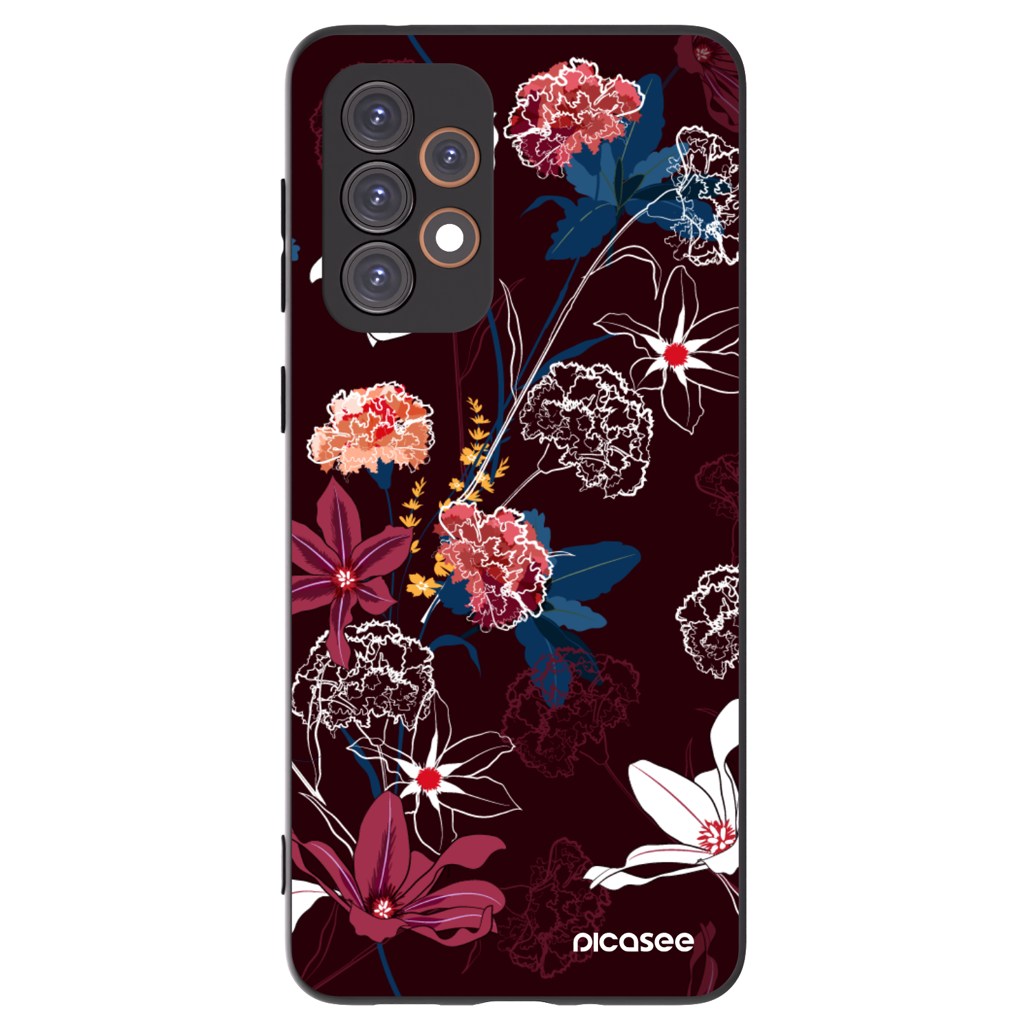 Picasee fekete szilikon tok az alábbi mobiltelefonokra Samsung Galaxy A33 5G A336 - Dark Meadow