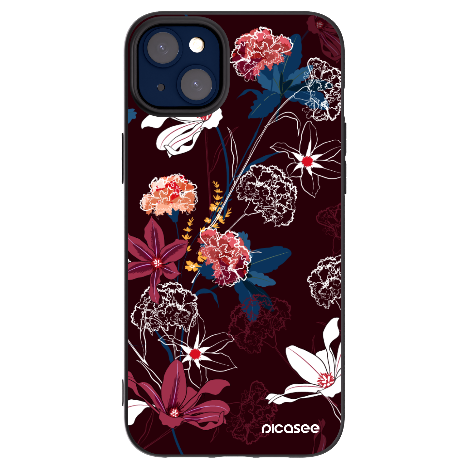 Picasee fekete szilikon tok az alábbi mobiltelefonokra Apple iPhone 14 Plus - Dark Meadow