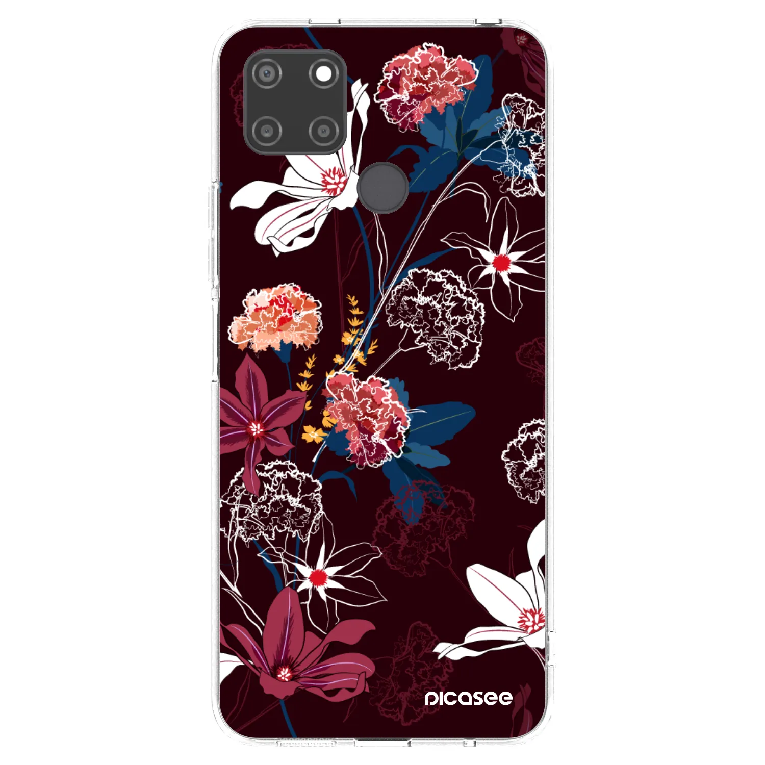 Picasee átlátszó szilikon tok az alábbi mobiltelefonokra Realme C21Y - Dark Meadow