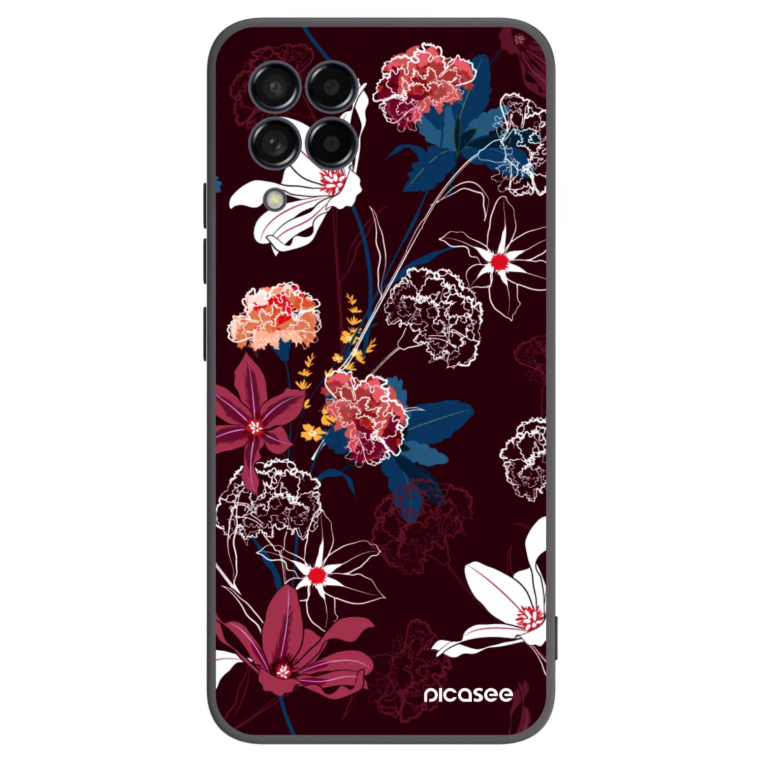 Picasee fekete szilikon tok az alábbi mobiltelefonokra Samsung Galaxy M53 5G - Dark Meadow