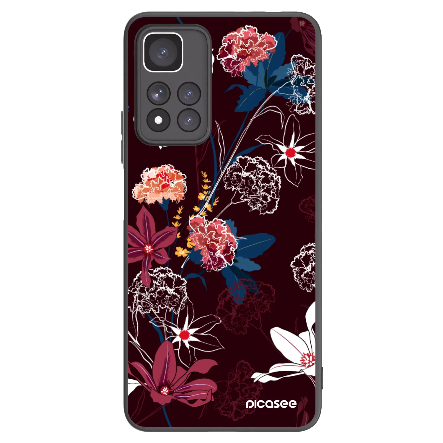 Picasee fekete szilikon tok az alábbi mobiltelefonokra Xiaomi Redmi Note 11 Pro+ 5G - Dark Meadow