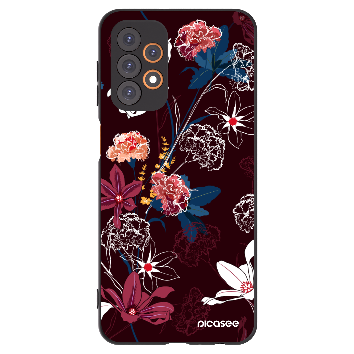 Picasee fekete szilikon tok az alábbi mobiltelefonokra Samsung Galaxy A23 A236B 5G - Dark Meadow
