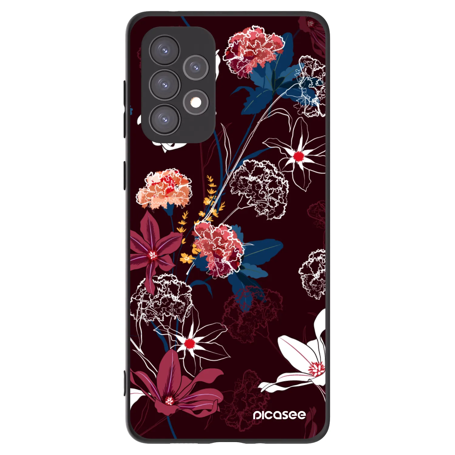 Picasee fekete szilikon tok az alábbi mobiltelefonokra Samsung Galaxy A73 5G - Dark Meadow