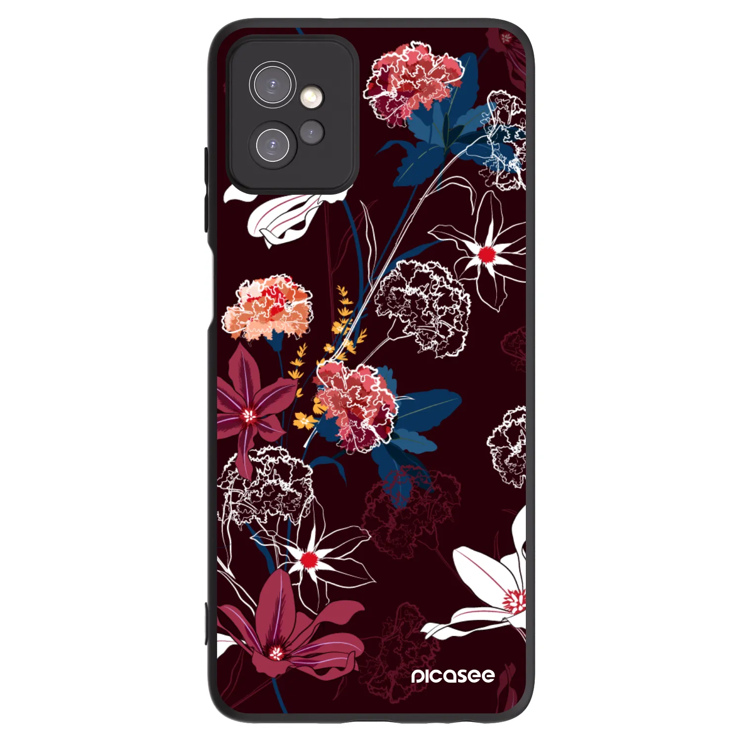 Picasee fekete szilikon tok az alábbi mobiltelefonokra Motorola Moto G32 - Dark Meadow