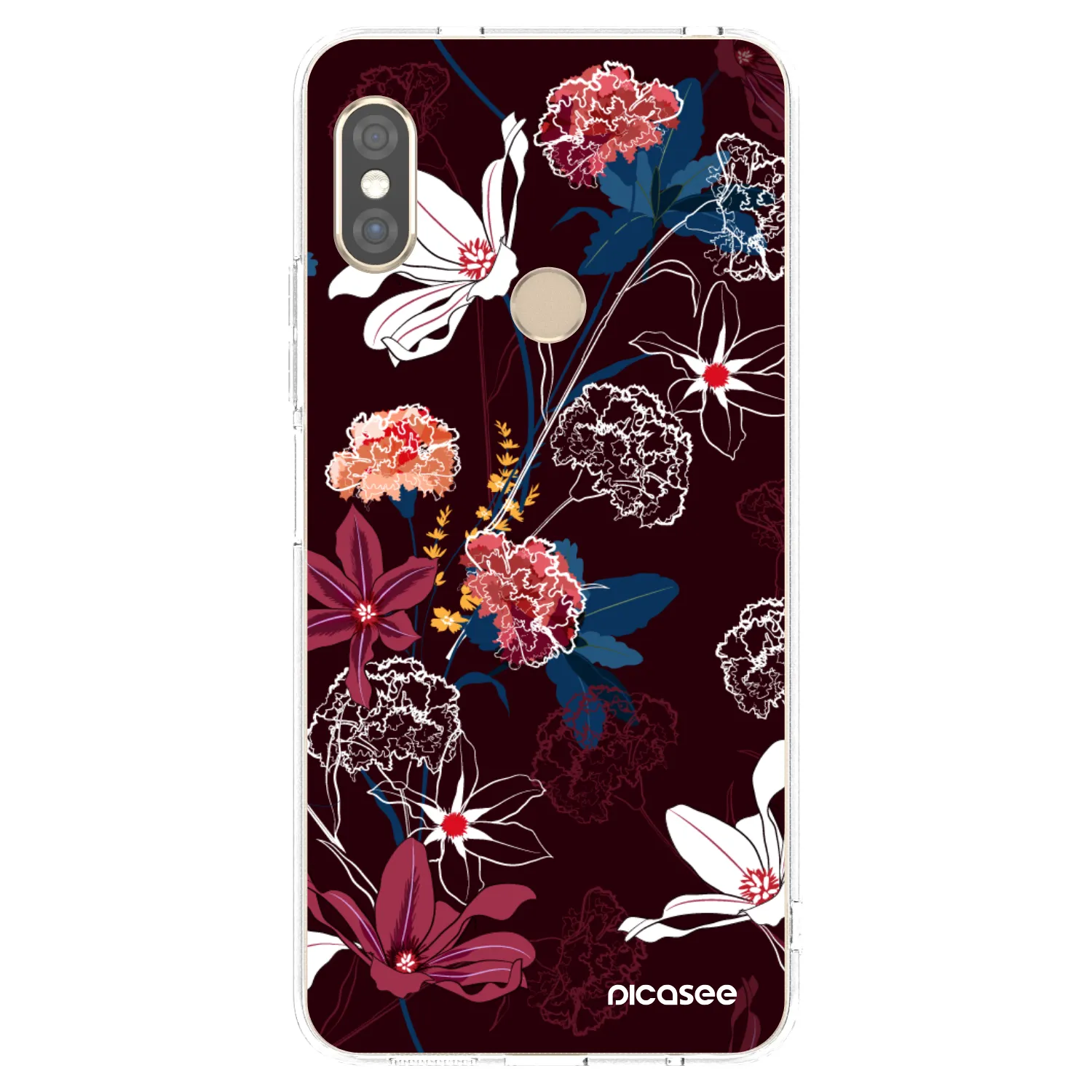 Picasee átlátszó szilikon tok az alábbi mobiltelefonokra Xiaomi Redmi Note 5 Global - Dark Meadow