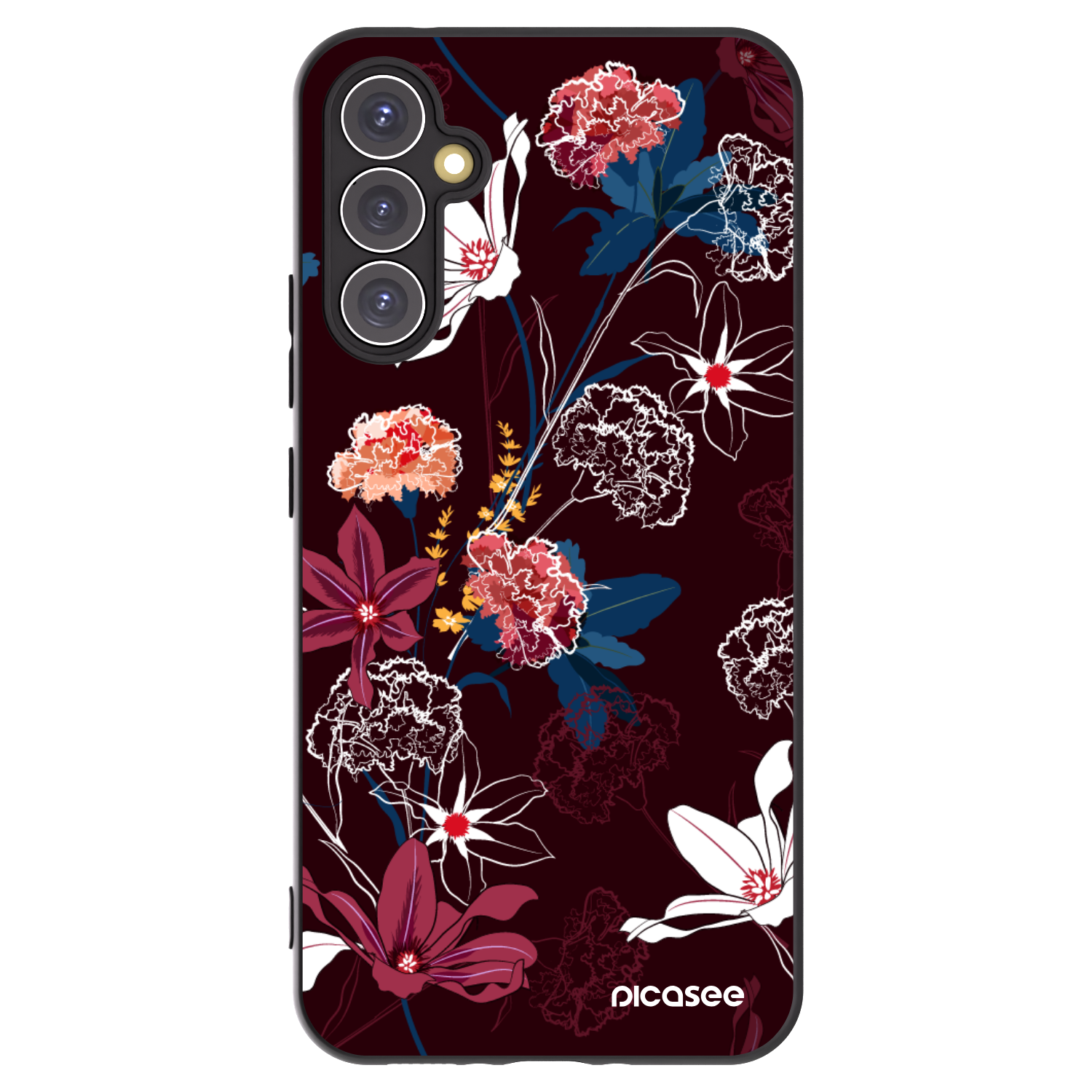Picasee fekete szilikon tok az alábbi mobiltelefonokra Samsung Galaxy A34 5G A346B - Dark Meadow