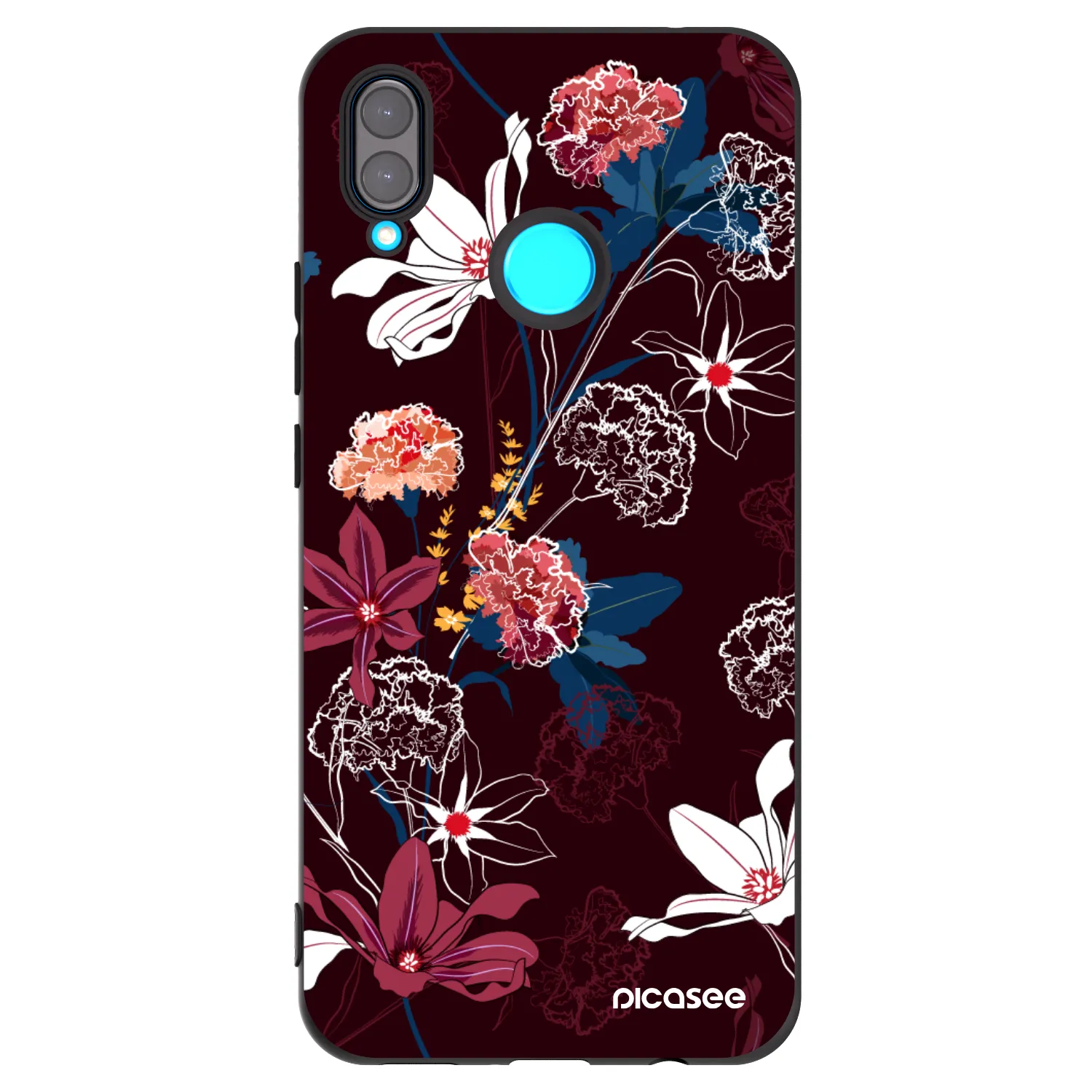 Picasee fekete szilikon tok az alábbi mobiltelefonokra Huawei Nova 3i - Dark Meadow
