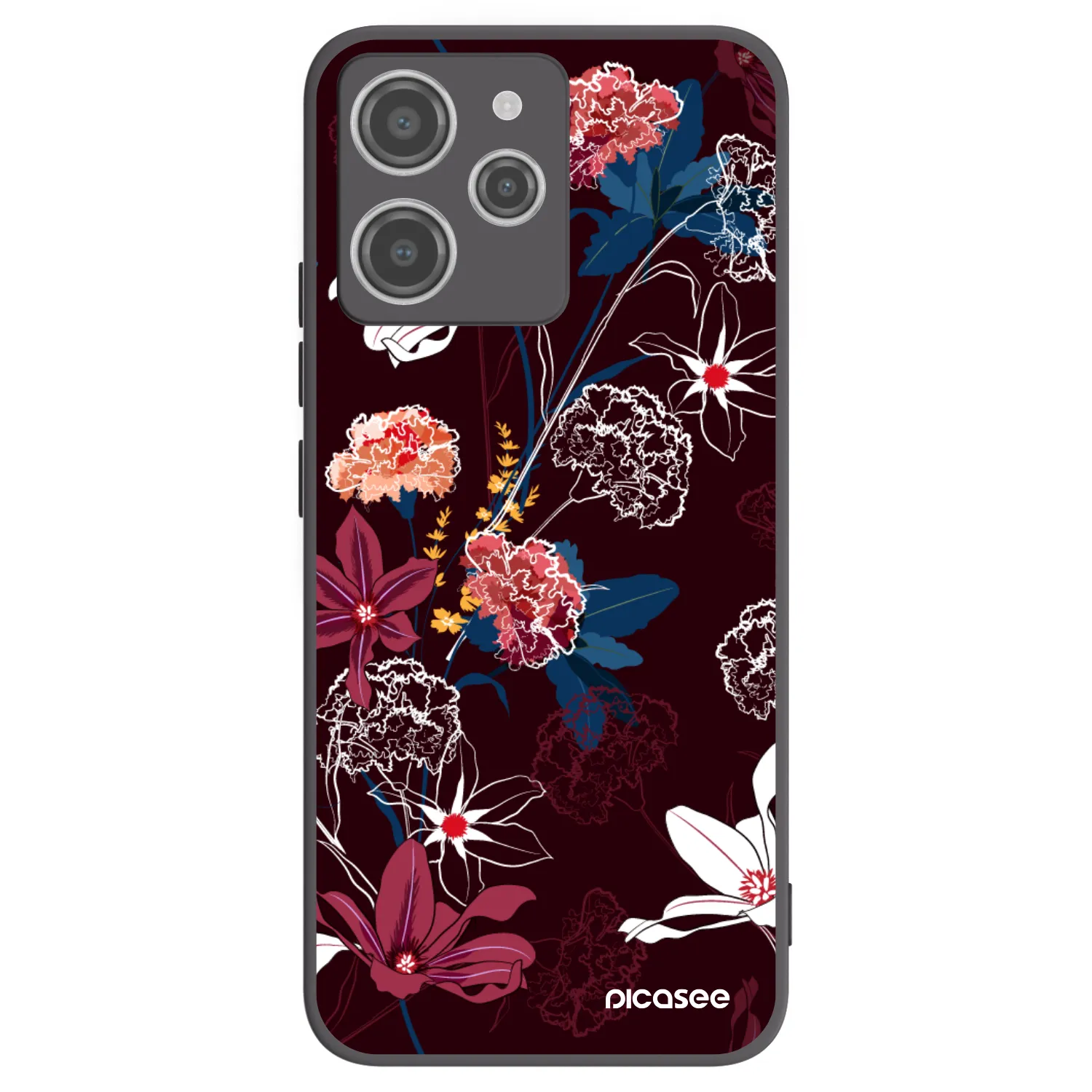 Picasee fekete szilikon tok az alábbi mobiltelefonokra Xiaomi Redmi 12 4G - Dark Meadow