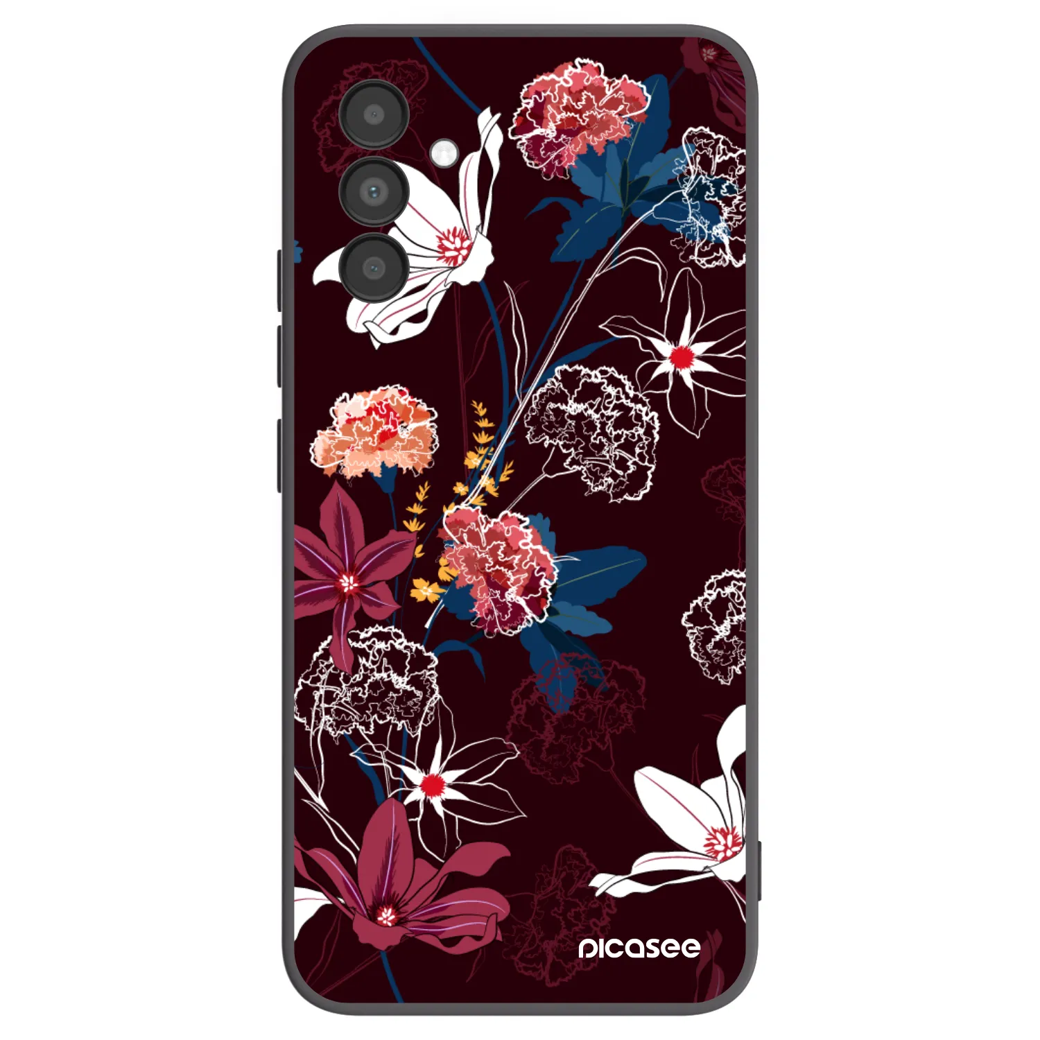 Picasee fekete szilikon tok az alábbi mobiltelefonokra Samsung Galaxy A04s A047F - Dark Meadow