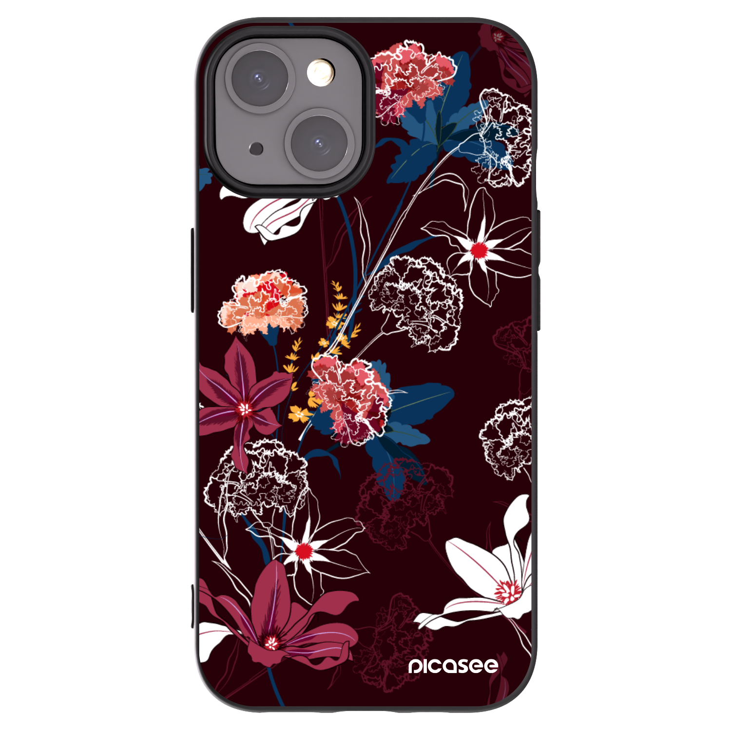 Picasee fekete szilikon tok az alábbi mobiltelefonokra Apple iPhone 15 - Dark Meadow