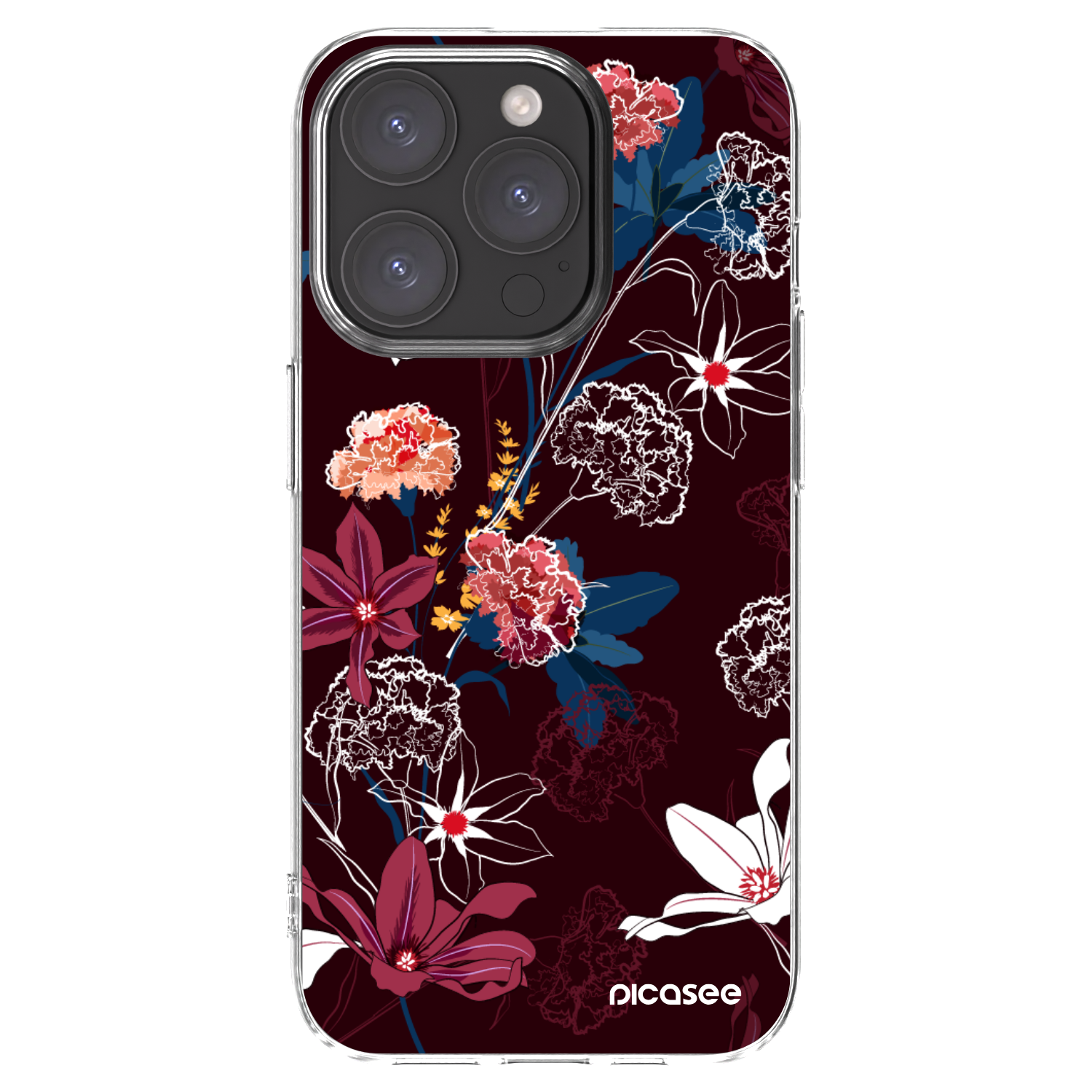 Picasee átlátszó szilikon tok az alábbi mobiltelefonokra Apple iPhone 15 Pro - Dark Meadow