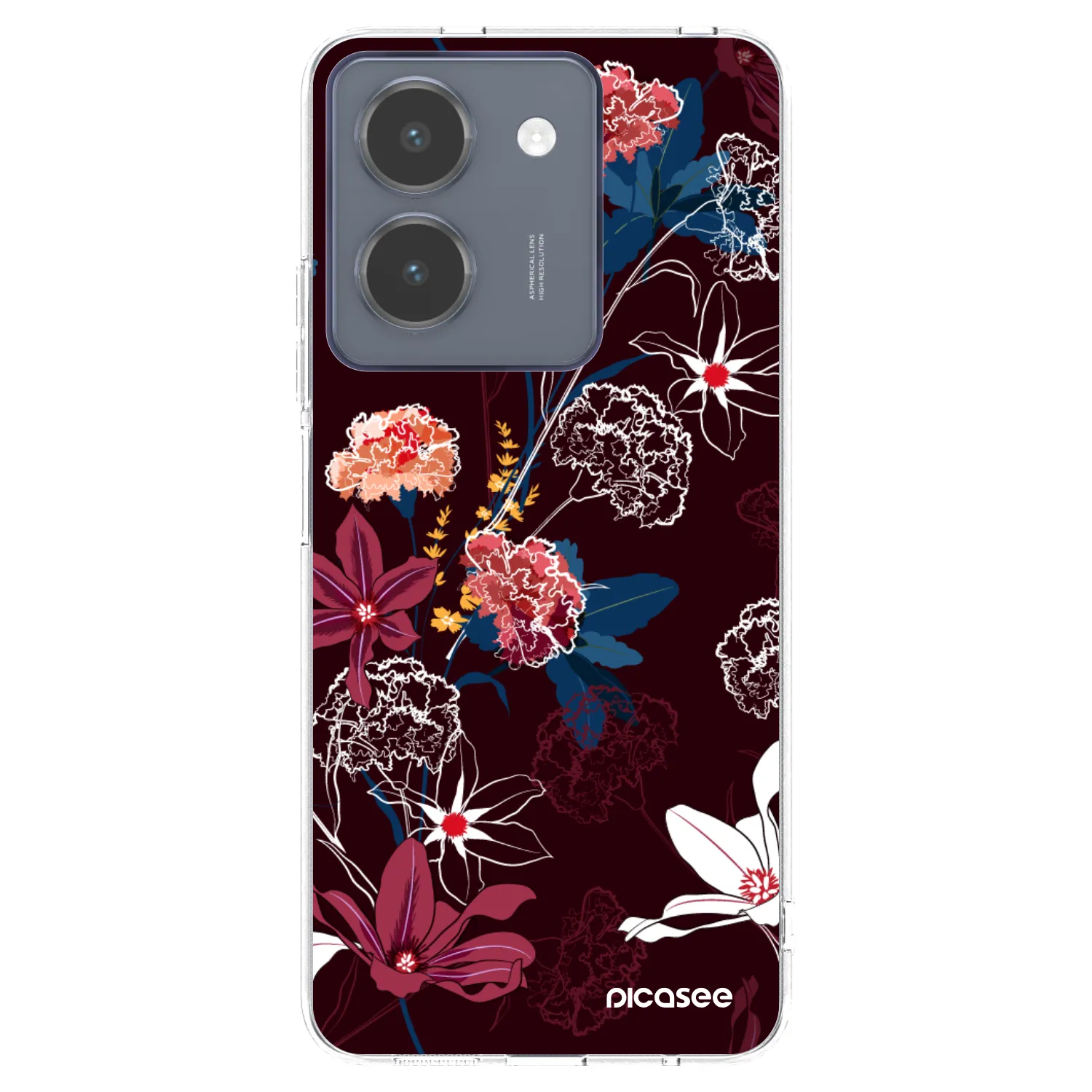 Picasee átlátszó szilikon tok az alábbi mobiltelefonokra Vivo Y36 4G - Dark Meadow