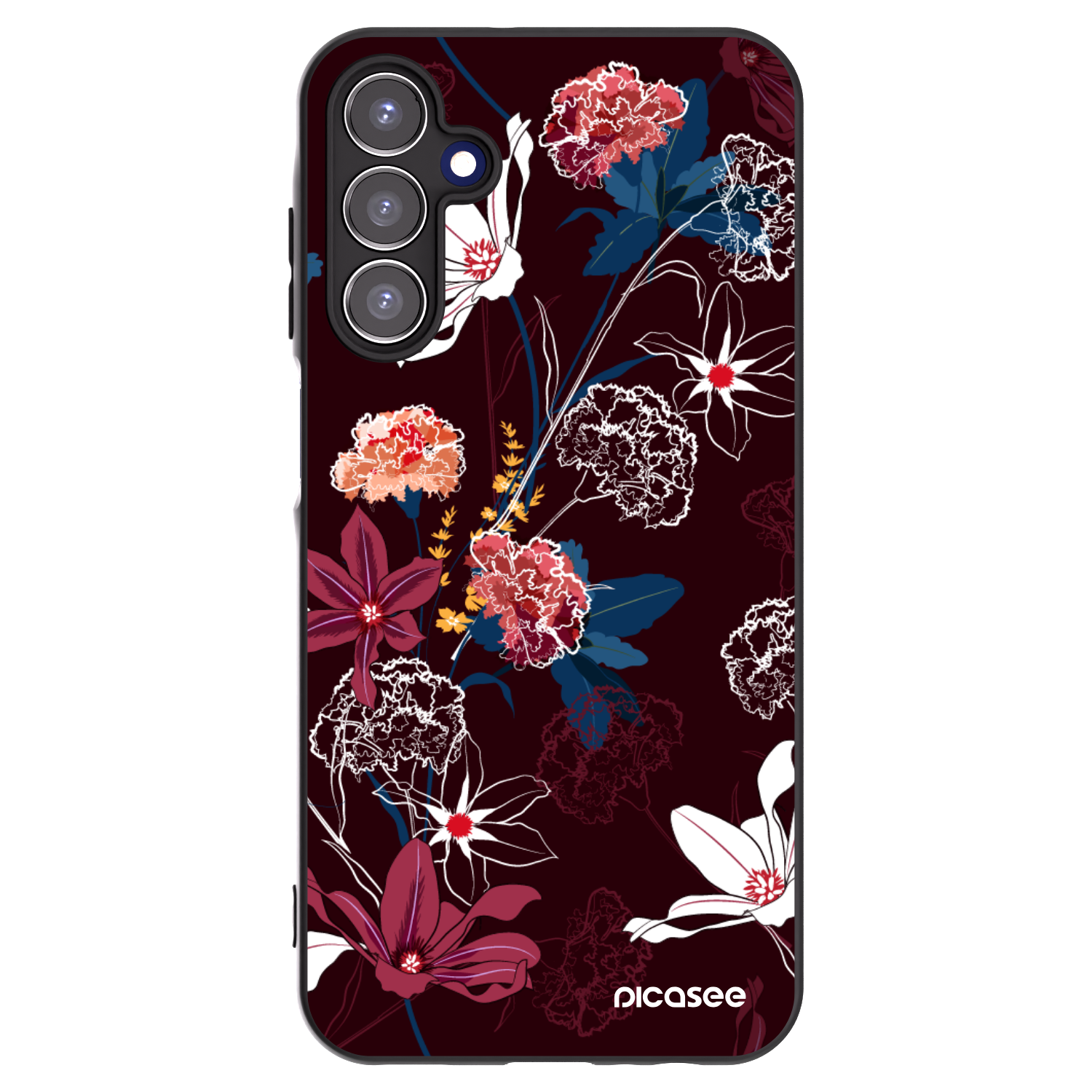 Picasee fekete szilikon tok az alábbi mobiltelefonokra Samsung Galaxy A15 A155F 4G - Dark Meadow