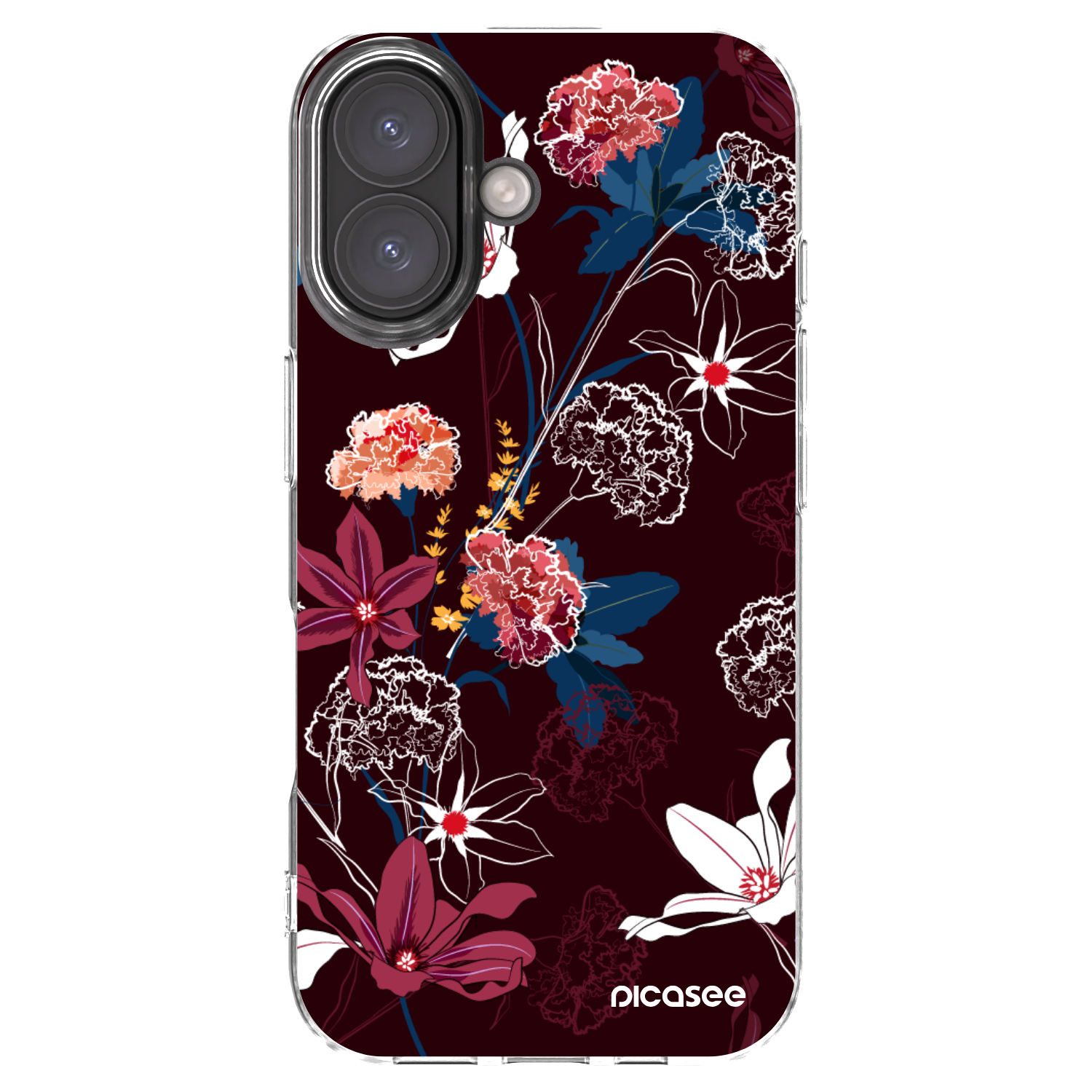 Picasee átlátszó szilikon tok az alábbi mobiltelefonokra Apple iPhone 16 - Dark Meadow