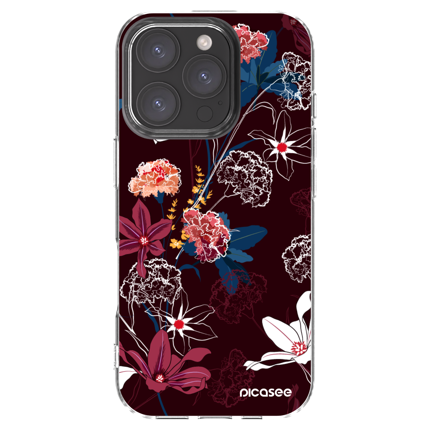 Picasee átlátszó szilikon tok az alábbi mobiltelefonokra Apple iPhone 16 Pro - Dark Meadow