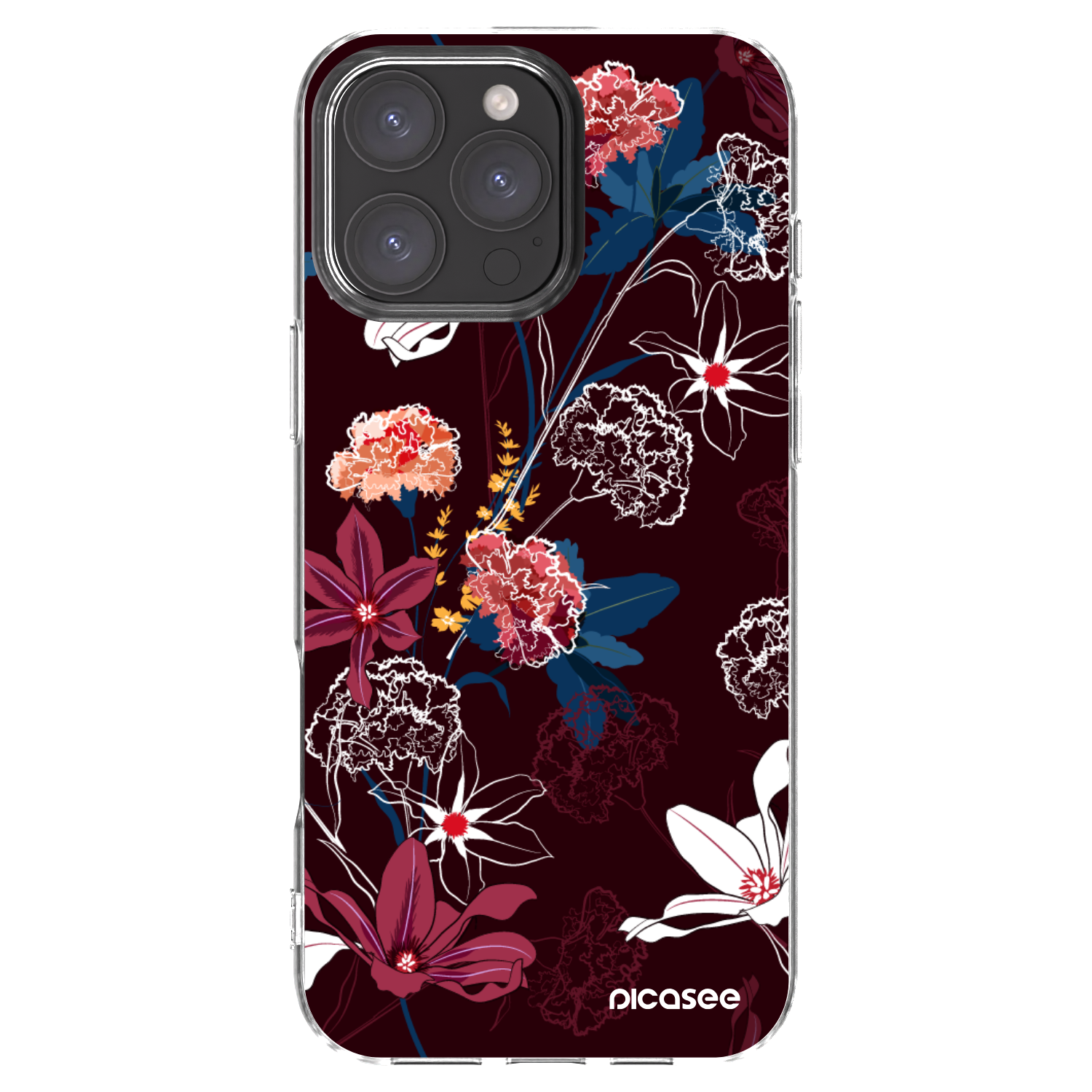 Picasee átlátszó szilikon tok az alábbi mobiltelefonokra Apple iPhone 16 Pro Max - Dark Meadow