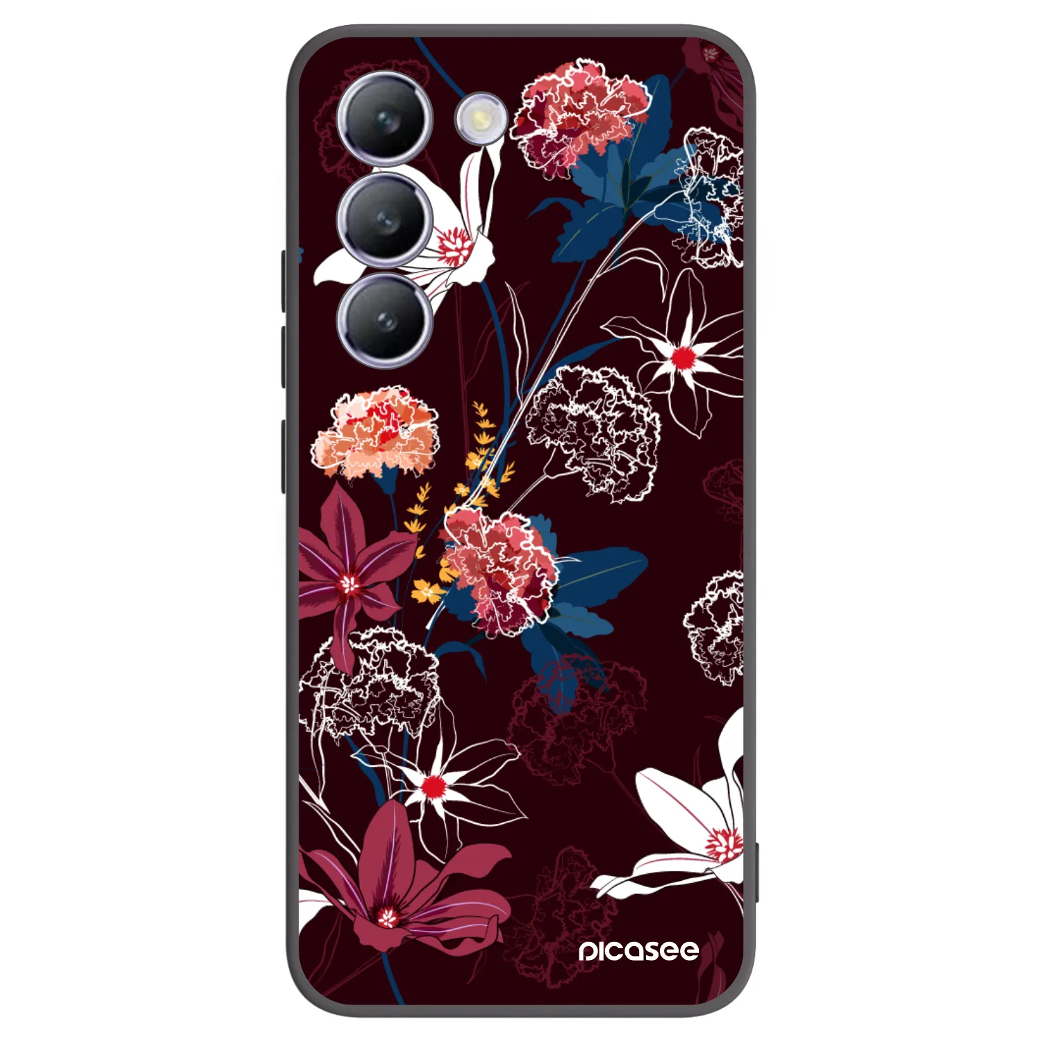 Picasee fekete szilikon tok az alábbi mobiltelefonokra Vivo V40 SE 5G - Dark Meadow