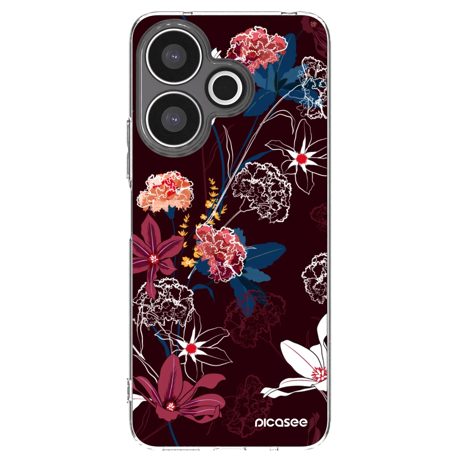 Picasee átlátszó szilikon tok az alábbi mobiltelefonokra Xiaomi Redmi 13 4G - Dark Meadow