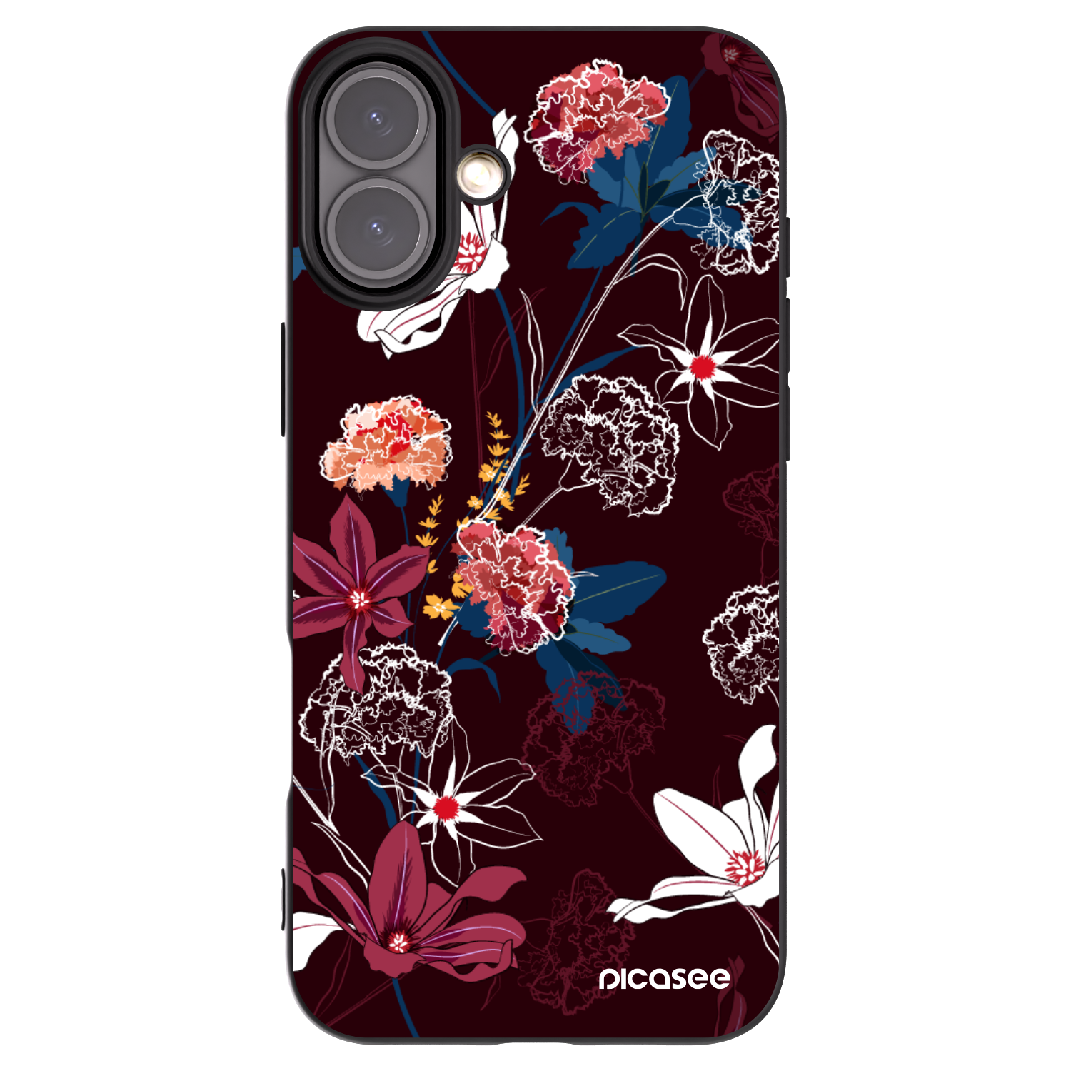 Picasee fekete szilikon tok az alábbi mobiltelefonokra Apple iPhone 16 Plus - Dark Meadow