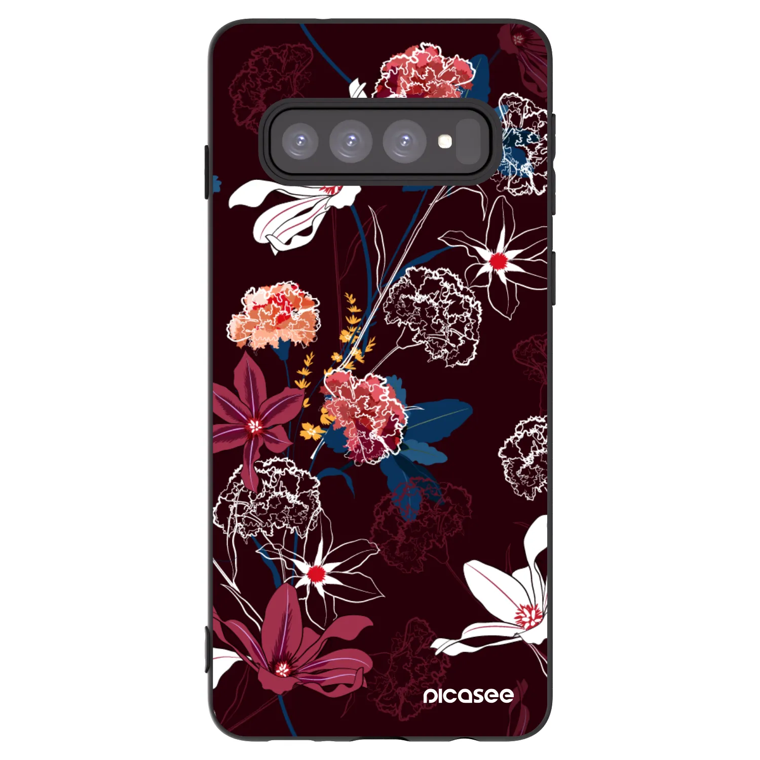 Picasee fekete szilikon tok az alábbi mobiltelefonokra Samsung Galaxy S10 G973 - Dark Meadow