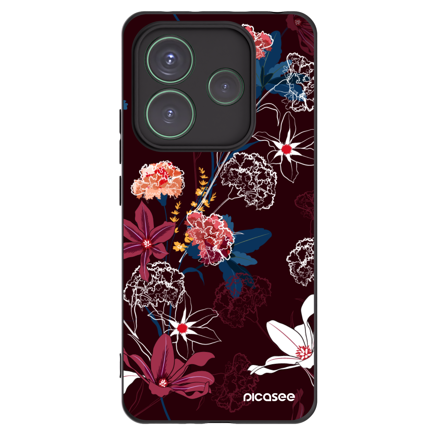 Picasee fekete szilikon tok az alábbi mobiltelefonokra Xiaomi Redmi Note 14 5G - Dark Meadow