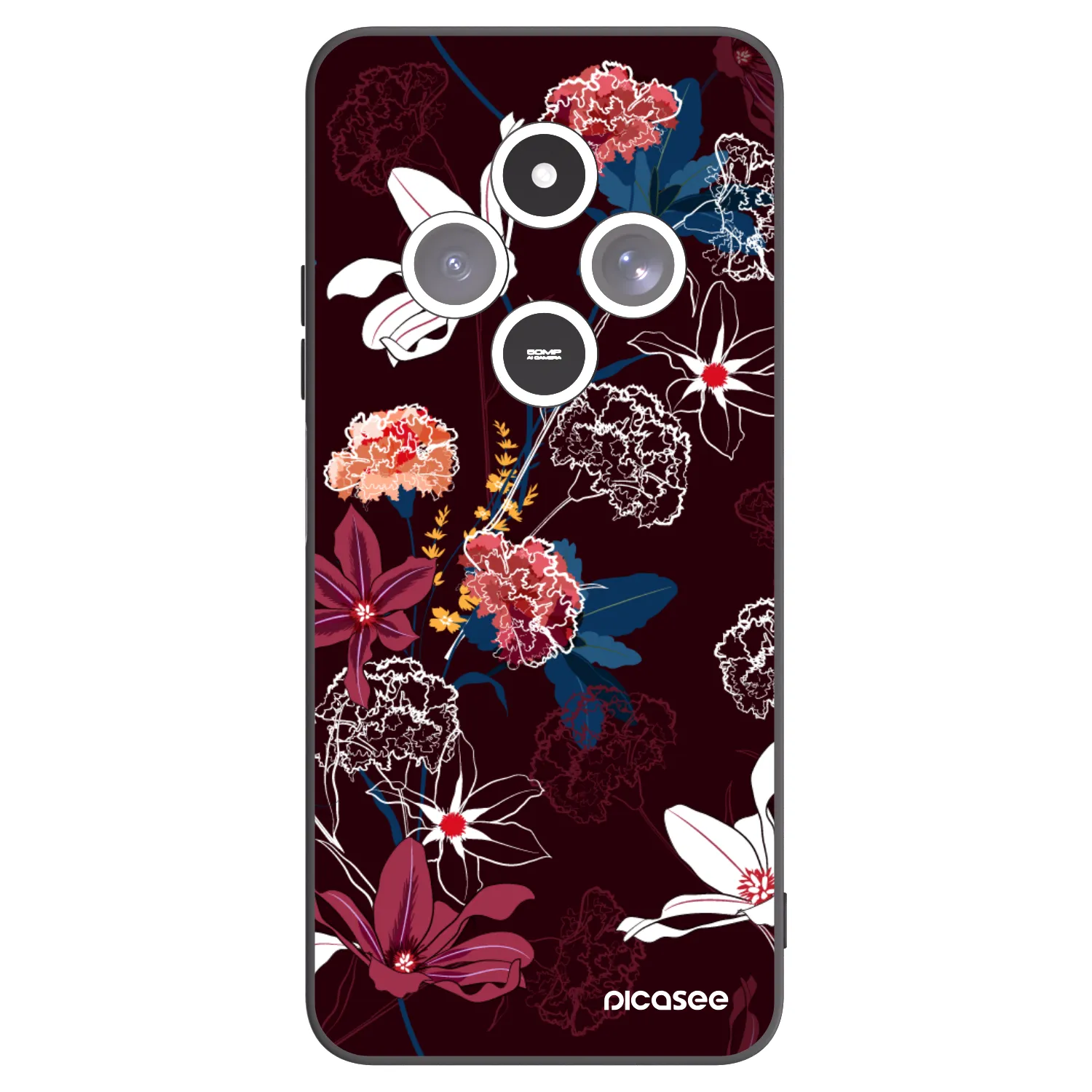 Picasee fekete szilikon tok az alábbi mobiltelefonokra Xiaomi Redmi 14C - Dark Meadow