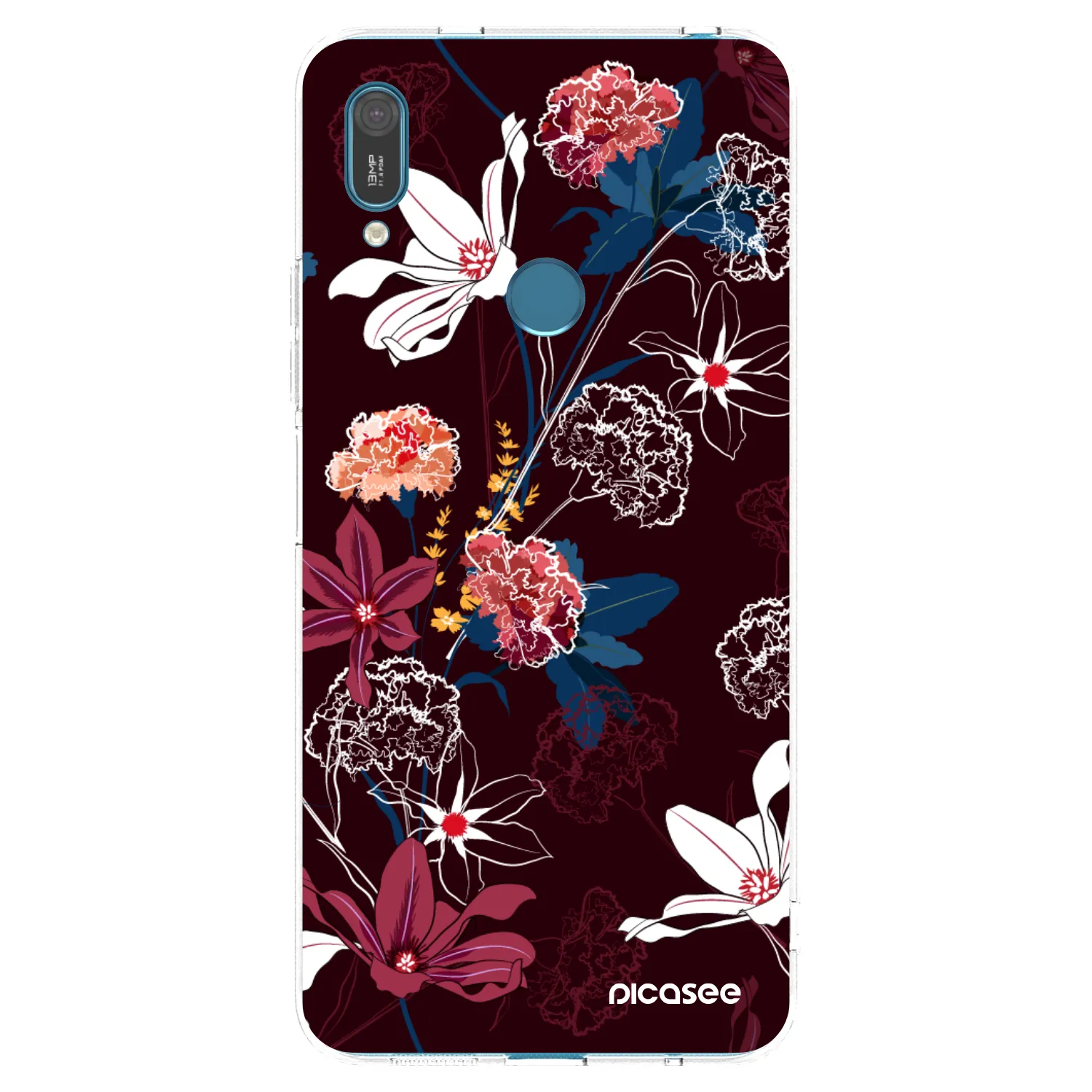 Picasee átlátszó szilikon tok az alábbi mobiltelefonokra Huawei Y7 2019 - Dark Meadow