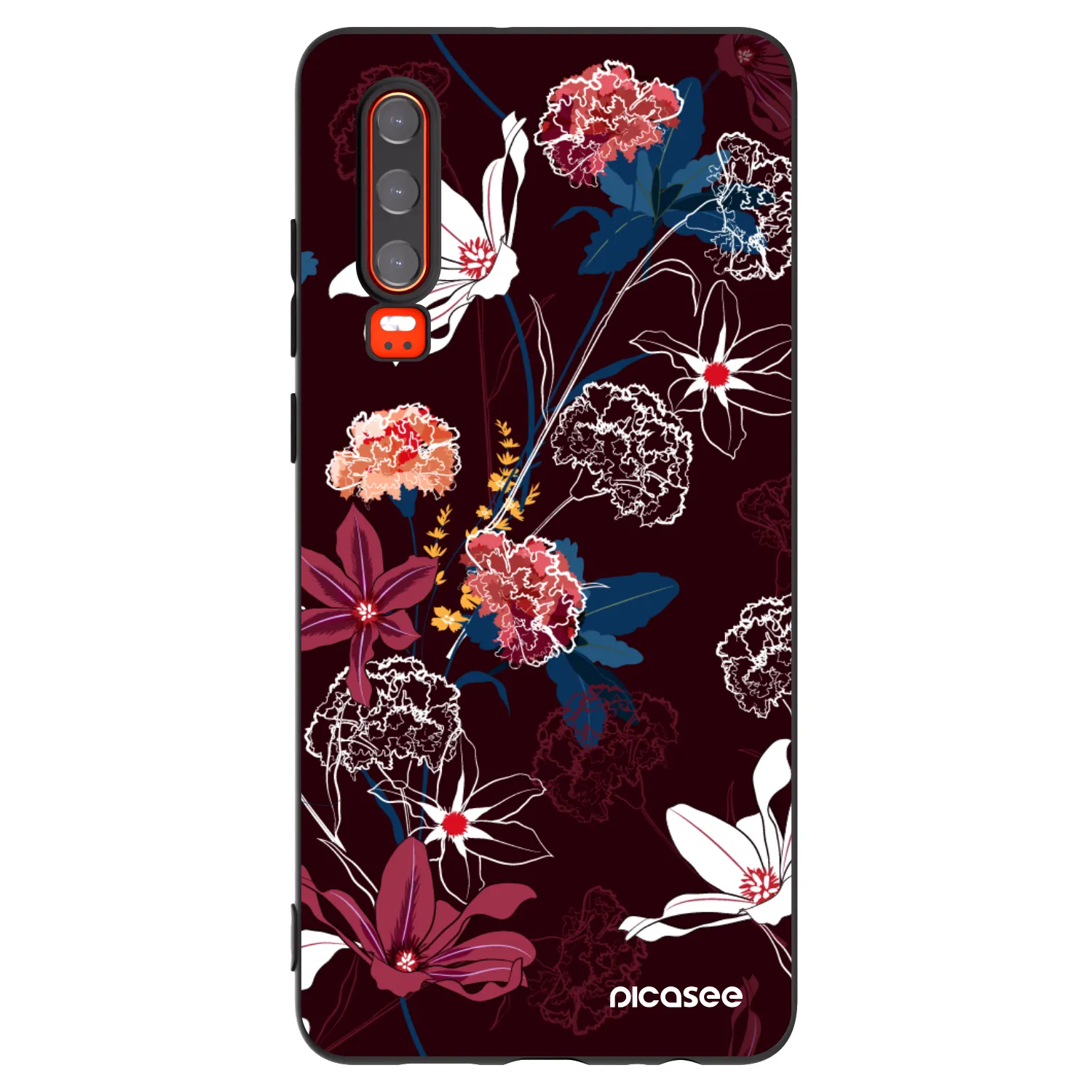 Picasee fekete szilikon tok az alábbi mobiltelefonokra Huawei P30 - Dark Meadow