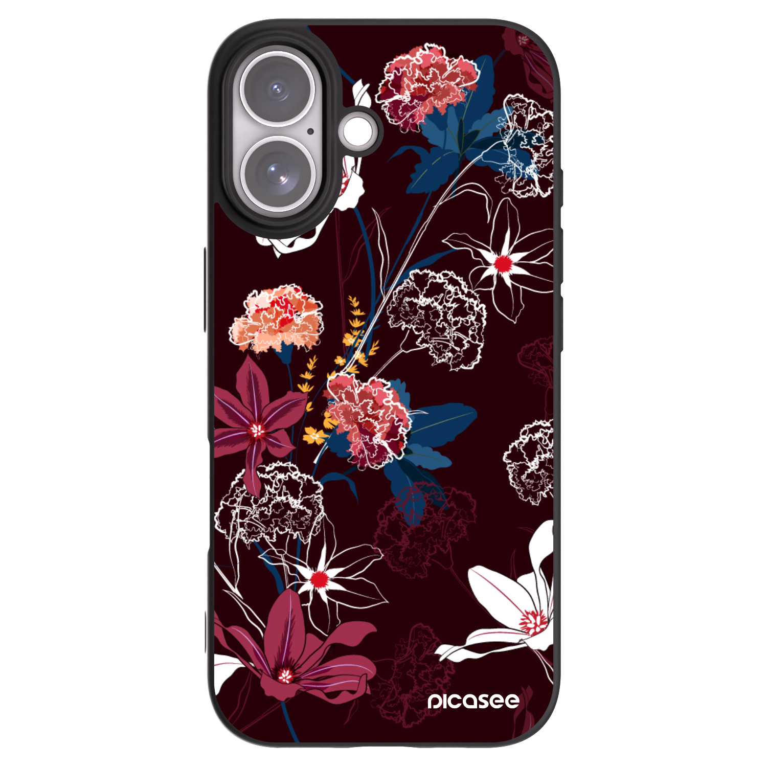 Picasee fekete szilikon tok az alábbi mobiltelefonokra Apple iPhone 17 - Dark Meadow