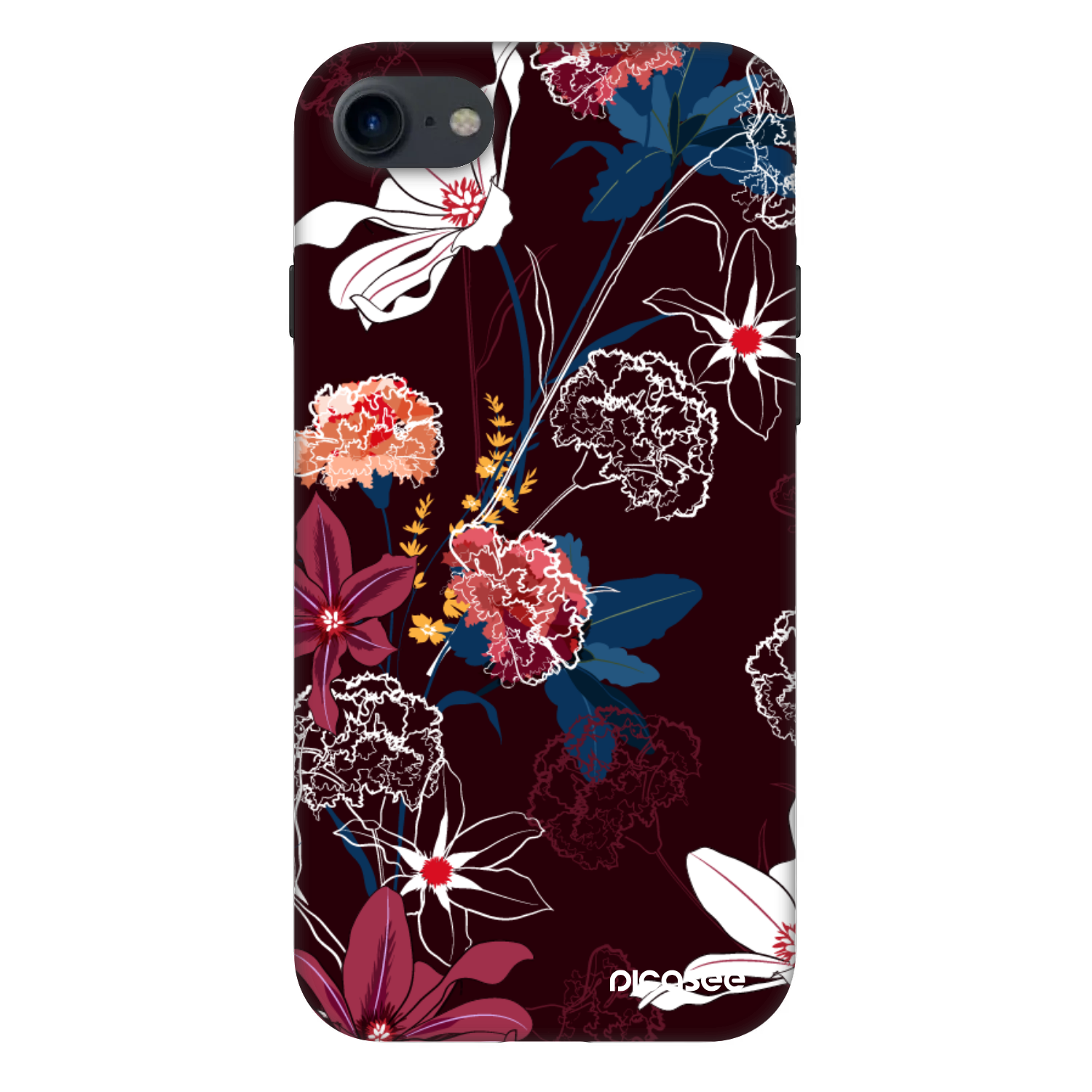 Picasee Fashion Case Apple iPhone SE 2022 - Dark Meadow