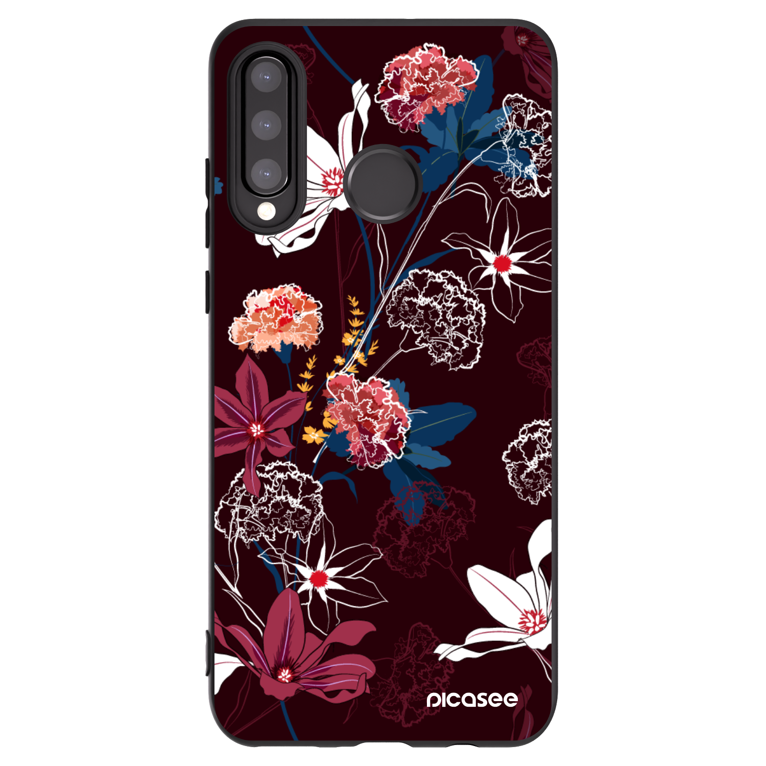 Picasee fekete szilikon tok az alábbi mobiltelefonokra Huawei P30 Lite - Dark Meadow