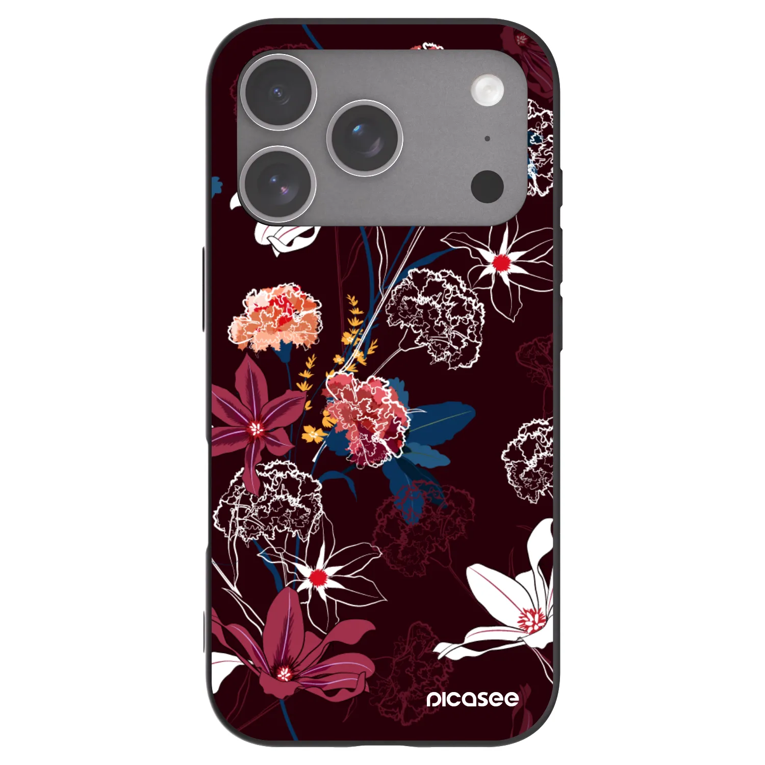 Picasee fekete szilikon tok az alábbi mobiltelefonokra Apple iPhone 18 Pro - Dark Meadow