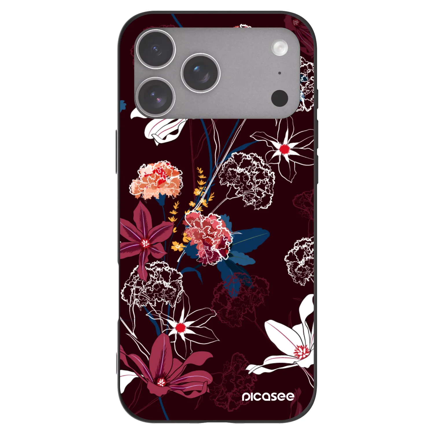 Picasee fekete szilikon tok az alábbi mobiltelefonokra Apple iPhone 18 Pro Max - Dark Meadow
