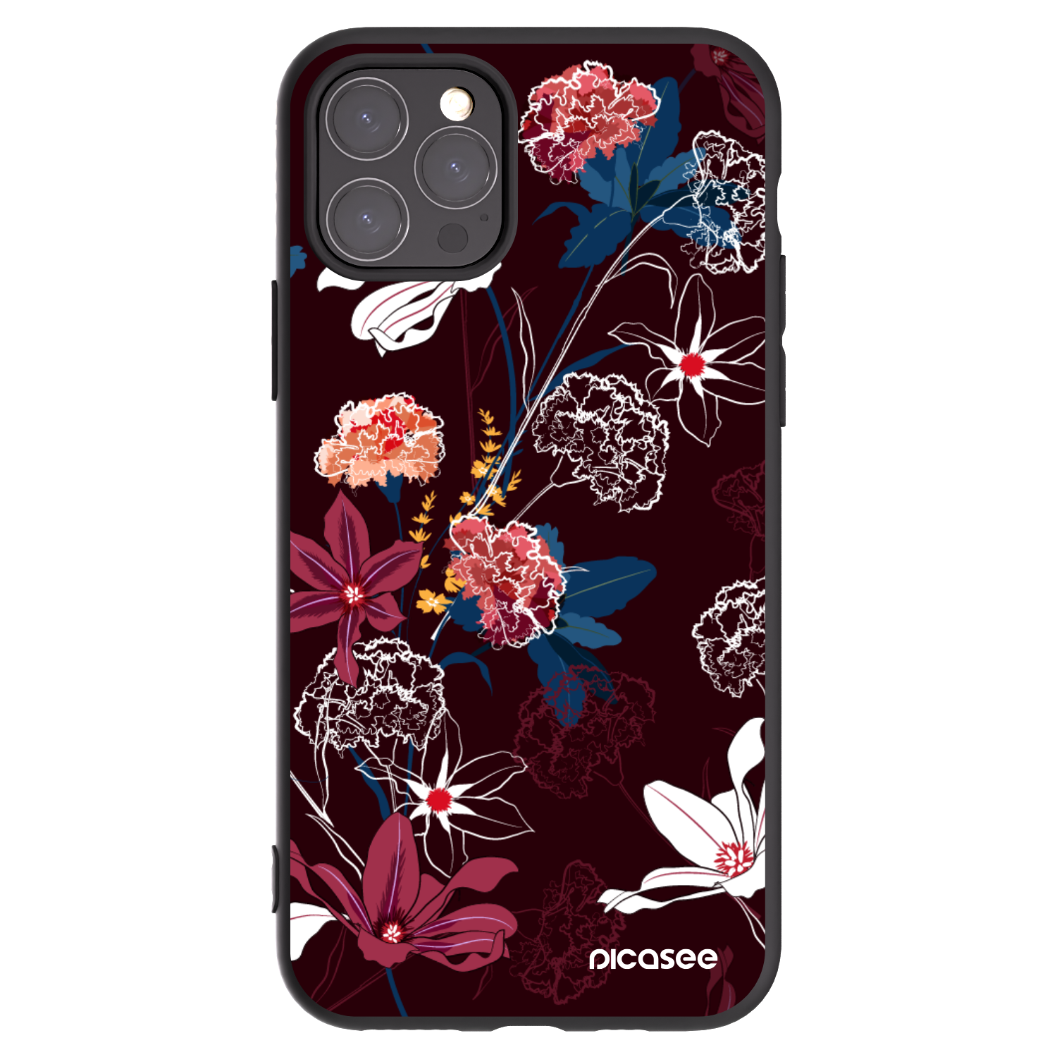 Picasee fekete szilikon tok az alábbi mobiltelefonokra Apple iPhone 11 Pro - Dark Meadow