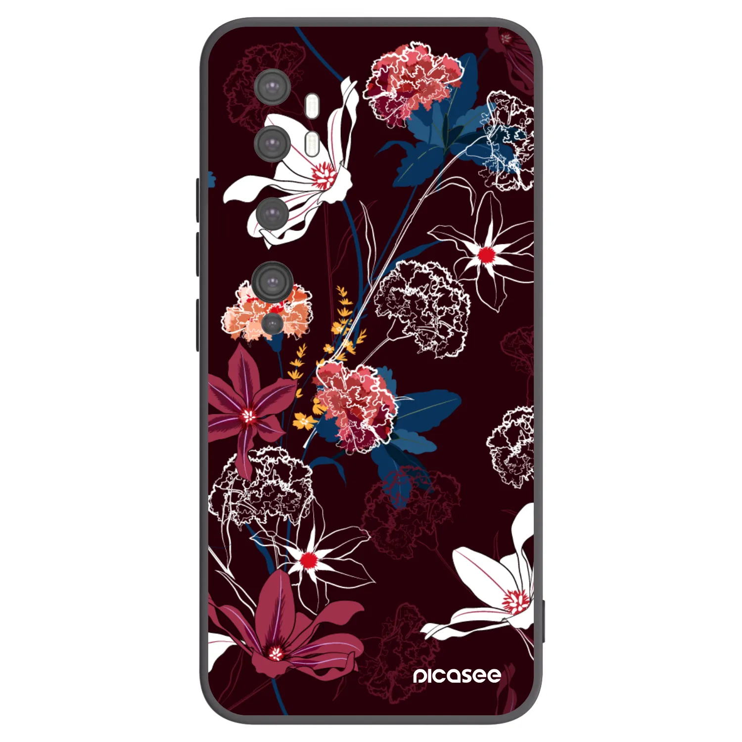 Picasee fekete szilikon tok az alábbi mobiltelefonokra Xiaomi Mi Note 10 (Pro) - Dark Meadow