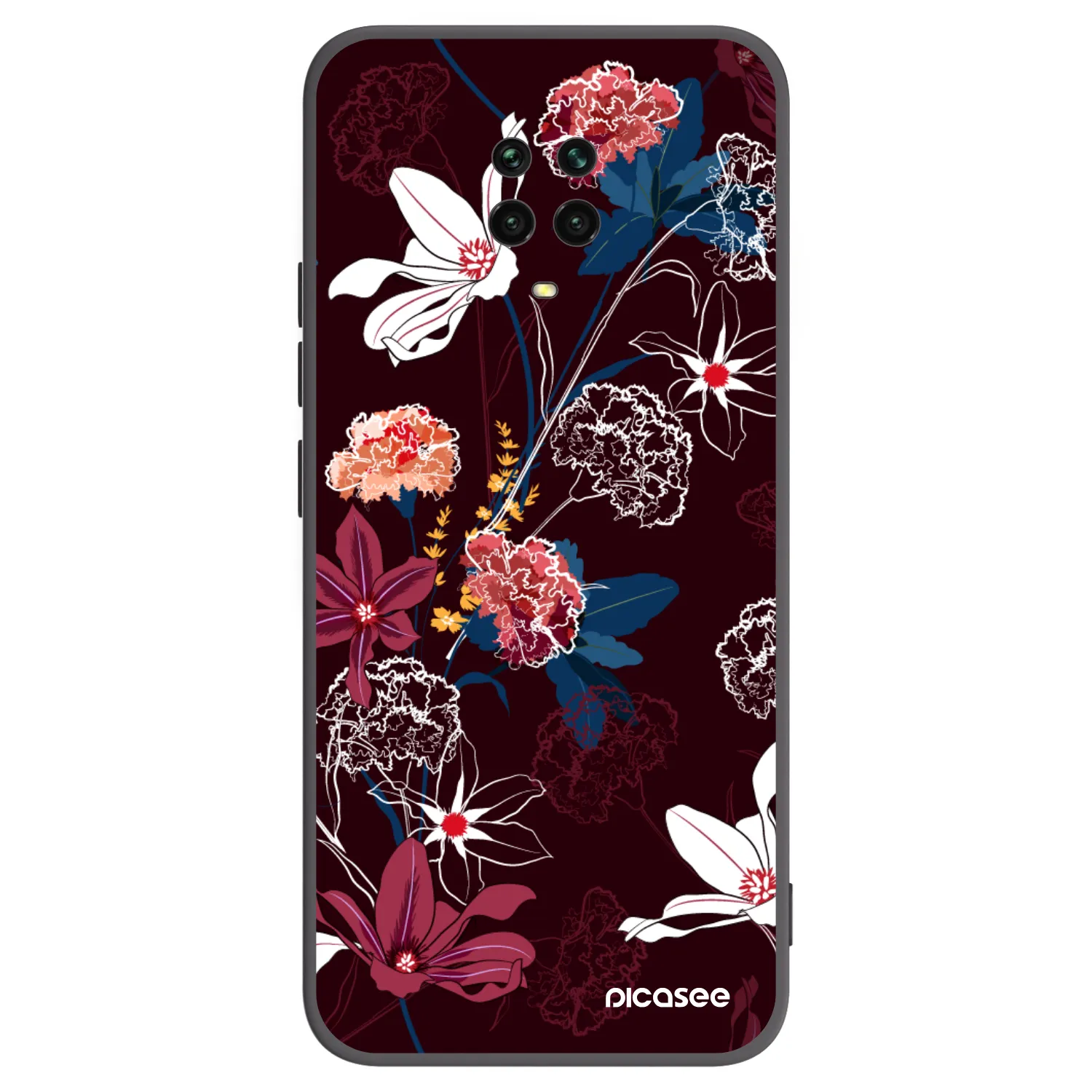 Picasee fekete szilikon tok az alábbi mobiltelefonokra Xiaomi Redmi Note 9 Pro - Dark Meadow