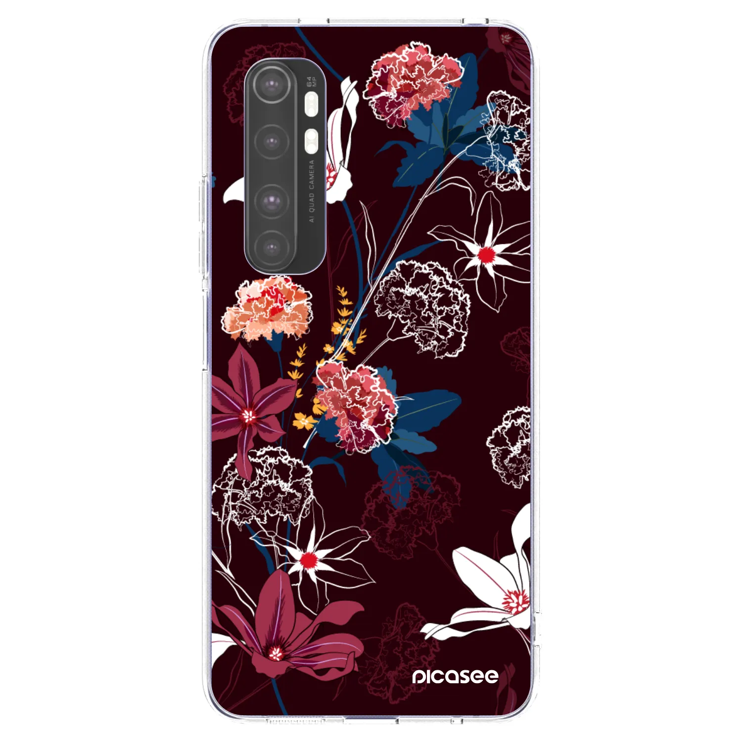 Picasee átlátszó szilikon tok az alábbi mobiltelefonokra Xiaomi Mi Note 10 Lite - Dark Meadow