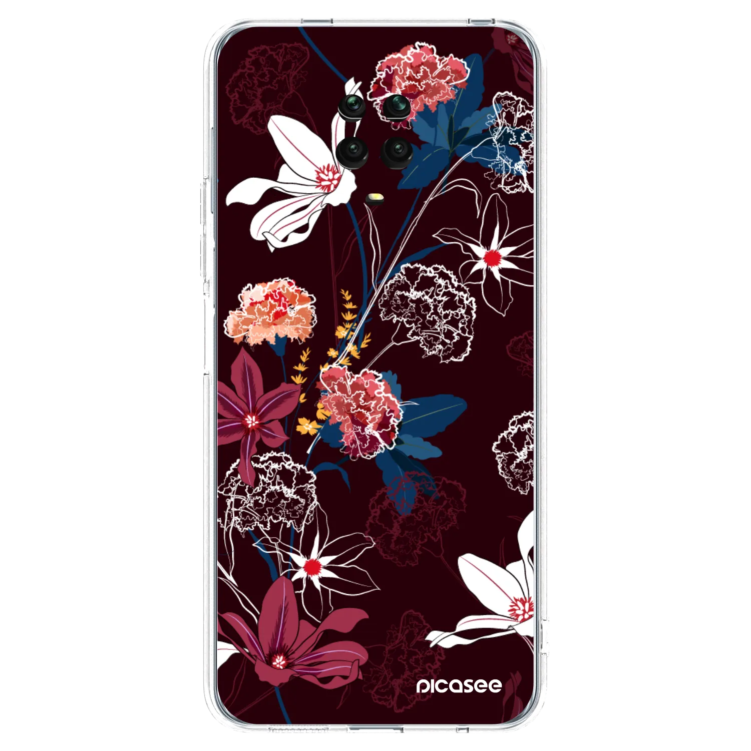 Picasee átlátszó szilikon tok az alábbi mobiltelefonokra Xiaomi Redmi Note 9S - Dark Meadow