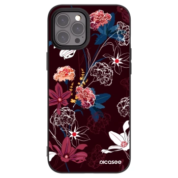 Picasee fekete szilikon tok az alábbi mobiltelefonokra Apple iPhone 12 Pro Max - Dark Meadow