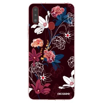 Picasee átlátszó szilikon tok az alábbi mobiltelefonokra Samsung Galaxy A20s - Dark Meadow