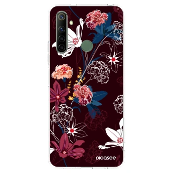 Picasee átlátszó szilikon tok az alábbi mobiltelefonokra Realme 6i - Dark Meadow
