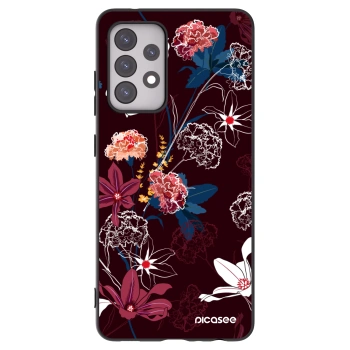 Picasee fekete szilikon tok az alábbi mobiltelefonokra Samsung Galaxy A52 5G A525F - Dark Meadow