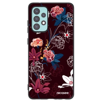 Picasee fekete szilikon tok az alábbi mobiltelefonokra Samsung Galaxy A72 A725F - Dark Meadow