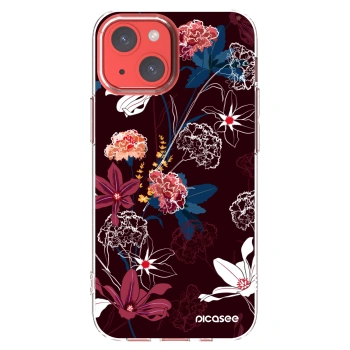 Picasee átlátszó szilikon tok az alábbi mobiltelefonokra Apple iPhone 13 mini - Dark Meadow