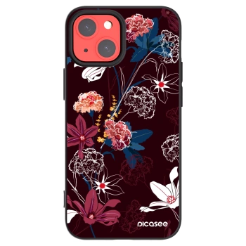 Picasee fekete szilikon tok az alábbi mobiltelefonokra Apple iPhone 13 mini - Dark Meadow