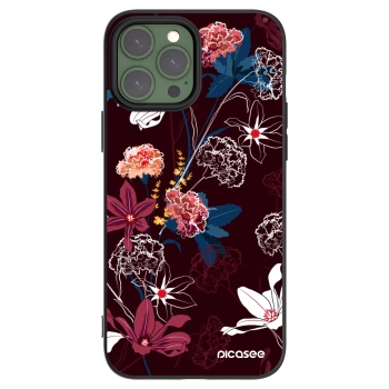 Picasee fekete szilikon tok az alábbi mobiltelefonokra Apple iPhone 13 Pro Max - Dark Meadow