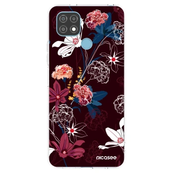 Picasee átlátszó szilikon tok az alábbi mobiltelefonokra Realme C21 - Dark Meadow