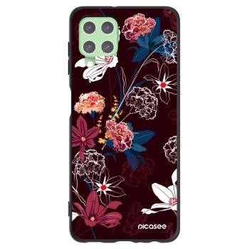Picasee fekete szilikon tok az alábbi mobiltelefonokra Samsung Galaxy A22 A225F 4G - Dark Meadow