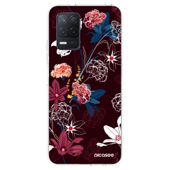 Picasee átlátszó szilikon tok az alábbi mobiltelefonokra Realme 8 5G - Dark Meadow