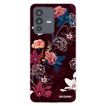 Picasee átlátszó szilikon tok az alábbi mobiltelefonokra Vivo V23 5G - Dark Meadow